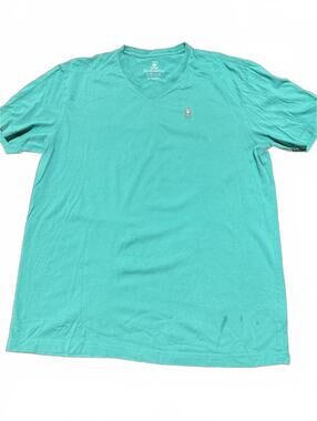 Psycho Bunny V-Neck Tee Turquoise Size 8